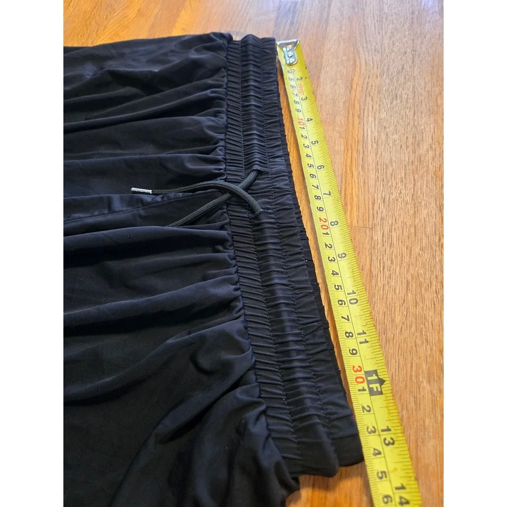 Justice Girls XL (16/18) Black Flutter Elastic Drawstring Active Sport Run Short